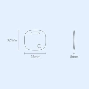 Baseus Home Intelligent T2 Pro Keychain Wireless Key and Other Object Finder BT 5.0 White (FMTP000002)