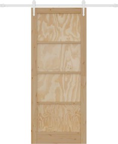 vidaXL Συρόμενη Πόρτα ORKDAL Φυσικό και Λευκό 86 x 211 cm