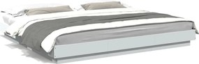 vidaXL Πλαίσιο Κρεβατιού με Φώτα LED Λευκό 180x200 εκ. Επεξ. Ξύλο