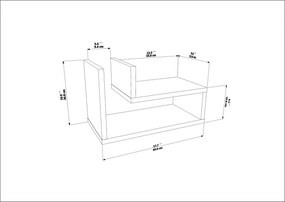 Κομοδίνο Cordoba FLEBEN 45x22x26.8