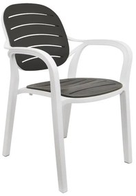 Outdoor Chair Rusty Fylliana White -Anthracite 57.5x58x84 cm