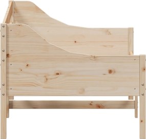 vidaXL Day Bed Φυσικό 90 x 200 cm Solid pine wood, Plywood slats