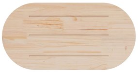 vidaXL Επιφάνεια Τραπεζιού Οβάλ Λευκή 110x55x2,5 εκ. Μασίφ Ξύλο Πεύκου