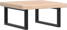 vidaXL Ράφι Νιπτήρα Τοίχου από Ατσάλι / Μασίφ Ξύλο Δρυός