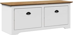 Πάγκος διαδρόμου vidaXL BODO Λευκό και καφέ 114x40x45 cm
