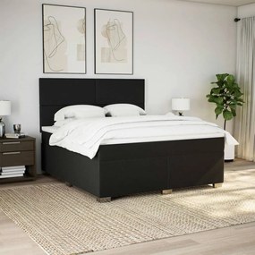 ΚΡΕΒΑΤΙ BOXSPRING ΜΕ ΣΤΡΩΜΑ ΜΑΥΡΟ 180X200 ΕΚ. ΥΦΑΣΜΑΤΙΝΟ 3292862