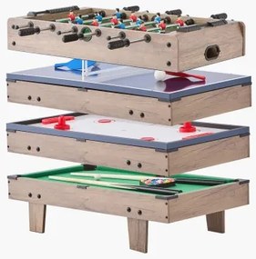 VEVOR 82cm Air Hockey Table 4-in-1 Combo Game Table Foosball Ping Pong Billiard