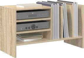 vidaXL Ντουλάπι δίσκων βινυλίου με ράφι Δρύς Sonoma 78,5 x 35 x 45 εκ