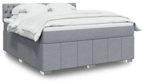 ΚΡΕΒΑΤΙ BOXSPRING ΜΕ ΣΤΡΩΜΑ ΑΝΟΙΧΤΟ ΓΚΡΙ 180X200 ΕΚ. ΥΦΑΣΜΑΤΙΝΟ 3287154