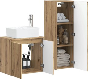 vidaXL Σετ Επίπλων Μπάνιου 2 τμχ. Artisan Δρυς 33 x 34,5 x 100 εκ