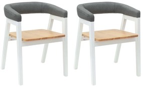 vidaXL Καρέκλες φαγητού 2 pcs Λευκό 54 x 57 x 73 εκ