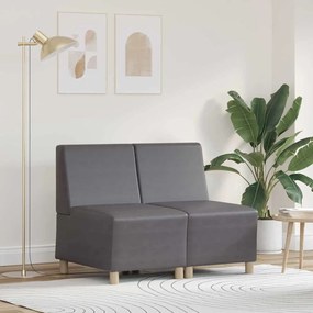 vidaXL Μοναδικός Καναπές χωρίς Χερούλια 2 pcs Γκρι 55 x 74 x 82 εκ.