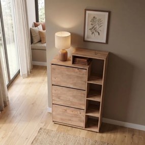 Παπουτσοθήκη Lego Megapap χρώμα pine oak 90x32x143εκ.