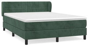 ΚΡΕΒΑΤΙ BOXSPRING ΜΕ ΣΤΡΩΜΑ ΣΚΟΥΡΟ ΠΡΑΣΙΝΟ 140X200ΕΚ. ΒΕΛΟΥΔΙΝΟ 3127496