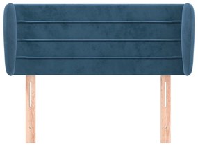 Κεφαλάρι με Πτερύγια Σκούρο Μπλε 103x23x78/88 εκ. Βελούδινο 3117330