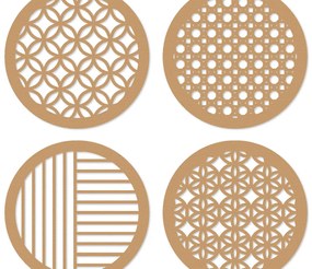 Intra απο ξύλο plywood 3mm-4mm πάχος - Coaster Lasercut -  κοπής με λέιζερ Δίασταση 30x20 cm INTRAFABR-121771759