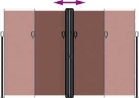 vidaXL Σκίαστρο Πλαϊνό Συρόμενο Καφέ 220 x 1000 εκ.