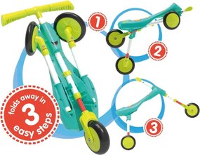 ScuttleBug XL Splodge Loopfiets met 3 Wielen Junior Turquoise/Green
