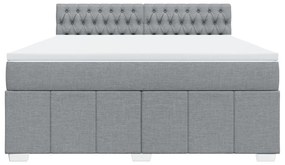 ΚΡΕΒΑΤΙ BOXSPRING ΜΕ ΣΤΡΩΜΑ ΑΝΟΙΧΤΟ ΓΚΡΙ 180X200 ΕΚ. ΥΦΑΣΜΑΤΙΝΟ 3289454