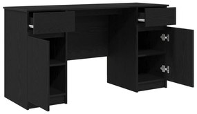 vidaXL γραφείο  Μαύρο Δρυς 140x49x76 εκ Επεξεργασμένο ξύλο