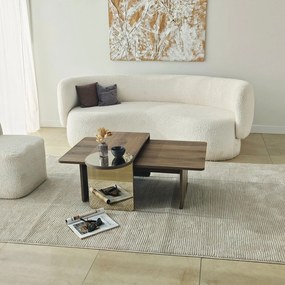 Coffee Table Set Luna 2 - Bronzie, Walnut Bronzie
Walnut