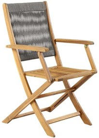 Πολυθρόνα Αναδιπλούμενη 0020-224-044 54x60x92cm Walnut-Grey