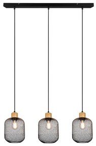 Φωτιστικό Κρεμαστό Ράγα Vintage Industrial RL Lighting Calimero R30563032 Μαύρο Ματ