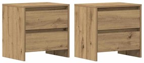 vidaXL Κομοδίνο με συρτάρι 2 pcs artisan δρυς 45 x 34 x 44.5 εκ
