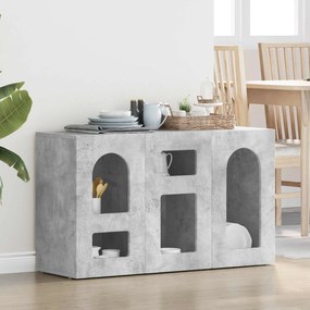 vidaXL Πλαϊνό γραφείο ELST Σκυρόδεμα Γκρι 100 x 35 x 59 εκ