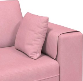 vidaXL Καναπές Ροζ 250 x 77 x 76 εκ. Βελούδο