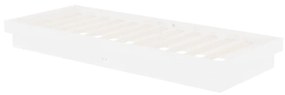 vidaXL Πλαίσιο Κρεβατιού Λευκό 75x190 εκ. Μασίφ Ξύλο Small Single