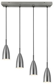 Φωτιστικό Οροφής - Ράγα Farin R30694007 4xE14 25W 58x150cm Nickel Mat RL Lighting Μέταλλο