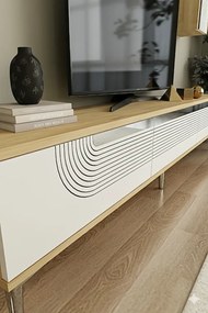 Stewehome Σετ μοντέρνας σύνθεσης τηλεόρασης με ράφι 180x30x41 cm