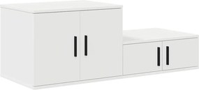 vidaXL Ντουλάπι αποθήκευσης 2 pcs Λευκό 127 x 41 x 40 εκ