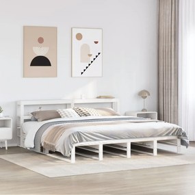 vidaXL Σκελετός Κρεβ. Χωρίς Στρώμα Λευκό 180x200 εκ Μασίφ Πεύκο