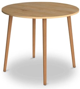Τραπέζι Cruz Megapap από μελαμίνη χρώμα oak 92x92x75εκ.-GP022-0032,2