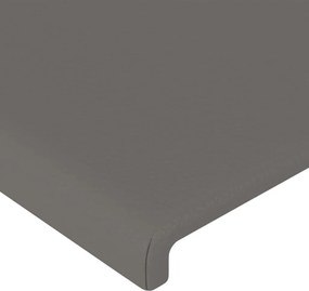 vidaXL Κεφαλάρι Κρεβατιού LED Γκρι 200x5x118/128 εκ