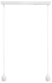 Φωτιστικό Οροφής - Ράγα 06-0208 2/E27 50x6x80cm White Heronia Metal