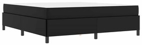 vidaXL Σκελετός κρεβατιού με στρώμα Μαύρο 180 x 200 cm Τεχνητό δέρμα