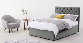 Κρεβάτι Lourdes Μονό 90x200 Επενδεδυμένο - Ύφασμα με επιλογές χρωμάτων