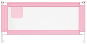 vidaXL Μπάρα Κρεβατιού Προστατευτική Ροζ 190 x 25 εκ. Υφασμάτινη