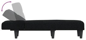 vidaXL Ανάκλιντρο Μαύρο Υφασμάτινο