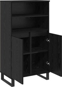 vidaXL Highboard Μαύρο 60 x 36 x 110 εκ Επεξεργασμένο ξύλο