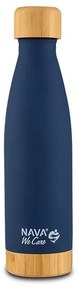 Nava Θερμός Μπουκάλι Ανοξείδωτο Bamboo 500ml We Care Σκούρο Μπλε 10-016-003