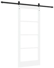vidaXL Συρόμενη Πόρτα ORKDAL Λευκό 86 x 198.5 cm Μασίφ ξύλο πεύκου