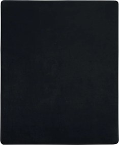 vidaXL Σεντόνι με Λάστιχο Μαύρο 140x200 εκ. Βαμβακερό Ζέρσεϊ