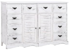 vidaXL Μπουφές με 10 Συρτάρια Λευκός 113 x 30 x 79 εκ. Ξύλινος