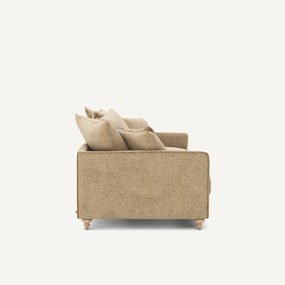 Τριθέσιος καναπές-κρεβάτι από βαμβακερό ύφασμα, Lazare