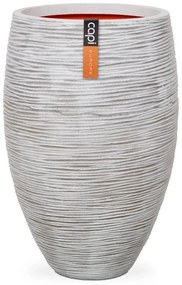 Capi Βάζο Nature Rib Elegant Deluxe Ιβουάρ 40 x 60 εκ. KOFI1131 - Λευκό