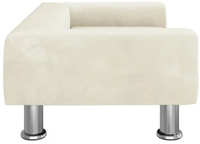 vidaXL Καναπές Παιδικός Κρεμ 70 x 45 x 26,5 εκ. από Βελούδο